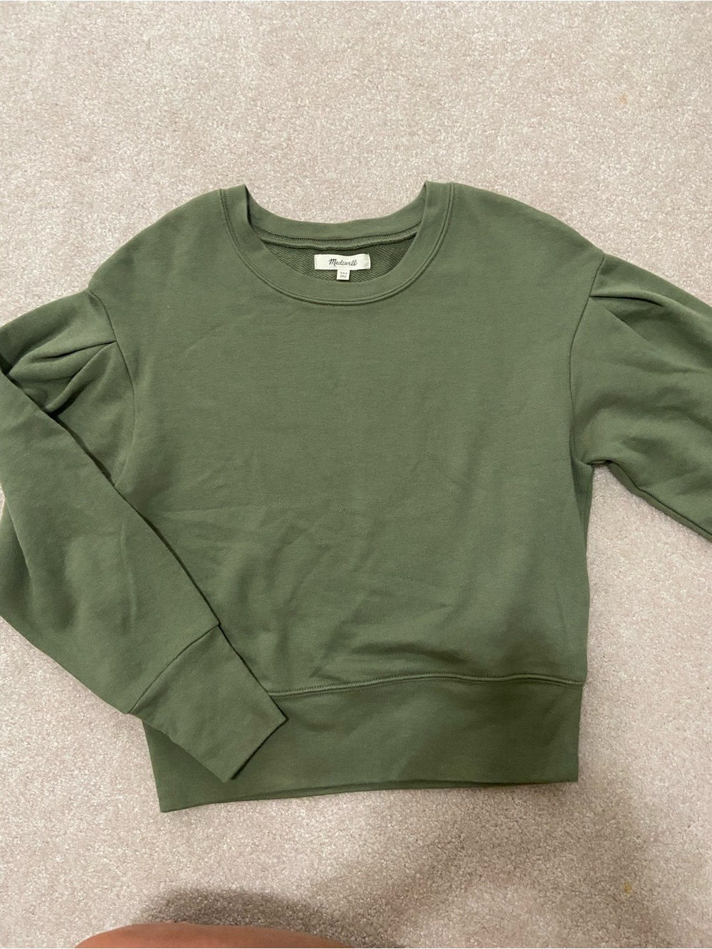 Madewell Olive Crewneck Sweatshirt